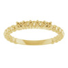 Family Beaded Ring Mounting in 10 Karat Yellow Gold for Round Stone