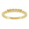 Family Beaded Ring Mounting in 10 Karat Yellow Gold for Round Stone