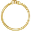 Accented Bezel Set Ring Mounting in 18 Karat Yellow Gold for Round Stone