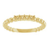 Family Beaded Ring Mounting in 18 Karat Yellow Gold for Round Stone