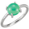 Cabochon Ring Mounting in Sterling Silver for Oval Stone
