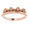 Family Crown Ring Mounting in 18 Karat Rose Gold for Round Stone