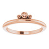 Family Crown Ring Mounting in 10 Karat Rose Gold for Round Stone