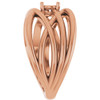 Solitaire Criss Cross Ring Mounting in 10 Karat Rose Gold for Round Stone