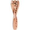 Family Bypass Ring Mounting in 10 Karat Rose Gold for Marquise Stone