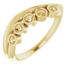 Family Freeform Ring Mounting in 10 Karat Yellow Gold for Round Stone