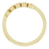 Family Freeform Ring Mounting in 10 Karat Yellow Gold for Round Stone