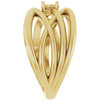 Solitaire Criss Cross Ring Mounting in 10 Karat Yellow Gold for Round Stone
