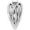 Solitaire Criss Cross Ring Mounting in 18 Karat White Gold for Round Stone