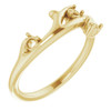 Family Branch Ring Mounting in 18 Karat Yellow Gold for Round Stone