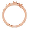 Family Branch Ring Mounting in 18 Karat Rose Gold for Round Stone