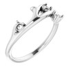 Family Branch Ring Mounting in 10 Karat White Gold for Round Stone