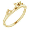 Family Branch Ring Mounting in 10 Karat Yellow Gold for Round Stone