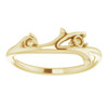 Family Branch Ring Mounting in 10 Karat Yellow Gold for Round Stone