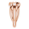 Family Freeform Ring Mounting in 10 Karat Rose Gold for Straight baguette Stone