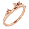 Family Branch Ring Mounting in 10 Karat Rose Gold for Round Stone