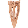 Family Freeform Ring Mounting in 18 Karat Rose Gold for Pear shape Stone