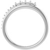 Family Negative Space Ring Mounting in 18 Karat White Gold for Straight baguette Stone
