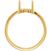 Cabochon Solitaire Ring Mounting in 18 Karat Yellow Gold for Round Stone