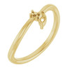 Family Ring Mounting in 10 Karat Yellow Gold for Marquise Stone