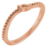 Accented Family Ring Mounting in 10 Karat Rose Gold for Marquise Stone