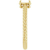 Family Rope Ring Mounting in 10 Karat Yellow Gold for Oval Stone