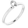 Family Stackable Bezel Set Ring Mounting in 10 Karat White Gold for Pear shape Stone