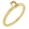 Family Stackable Bezel Set Ring Mounting in 10 Karat Yellow Gold for Emerald Stone