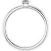 Family Stackable Bezel Set Ring Mounting in 18 Karat White Gold for Marquise Stone