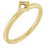 Family Stackable Bezel Set Ring Mounting in 18 Karat Yellow Gold for Square Stone