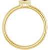 Family Stackable Bezel Set Ring Mounting in 18 Karat Yellow Gold for Square Stone
