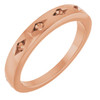 Family Gypsy Set Ring Mounting in 18 Karat Rose Gold for Round Stone