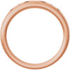 Family Gypsy Set Ring Mounting in 18 Karat Rose Gold for Round Stone