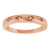 Family Gypsy Set Ring Mounting in 18 Karat Rose Gold for Round Stone