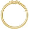 Stackable Ring Mounting in 10 Karat Yellow Gold for Oval Stone