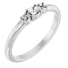 Stackable Ring Mounting in 18 Karat White Gold for Oval Stone