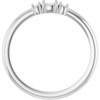 Stackable Ring Mounting in 18 Karat White Gold for Oval Stone