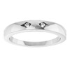 Family Gypsy Set Ring Mounting in 18 Karat White Gold for Round Stone