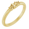 Stackable Ring Mounting in 18 Karat Yellow Gold for Oval Stone