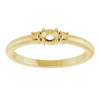 Stackable Ring Mounting in 18 Karat Yellow Gold for Oval Stone