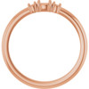 Stackable Ring Mounting in 18 Karat Rose Gold for Oval Stone
