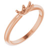 Family Stackable Woven Ring Mounting in 18 Karat Rose Gold for Round Stone