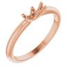Family Stackable Woven Ring Mounting in 10 Karat Rose Gold for Round Stone