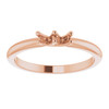 Family Stackable Woven Ring Mounting in 10 Karat Rose Gold for Round Stone