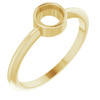 Rose Cut Stackable Ring Mounting in 18 Karat Yellow Gold for Round Stone