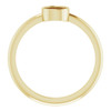 Rose Cut Stackable Ring Mounting in 18 Karat Yellow Gold for Round Stone