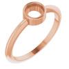 Rose Cut Stackable Ring Mounting in 10 Karat Rose Gold for Round Stone