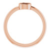 Rose Cut Stackable Ring Mounting in 10 Karat Rose Gold for Round Stone
