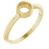 Rose Cut Stackable Ring Mounting in 10 Karat Yellow Gold for Round Stone