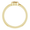 Rose Cut Stackable Ring Mounting in 10 Karat Yellow Gold for Round Stone